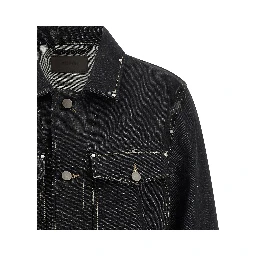 Black Cotton Denim Jacket
