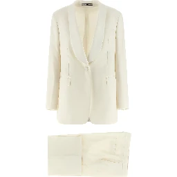 White Virgin Wool Two-Piece Suit