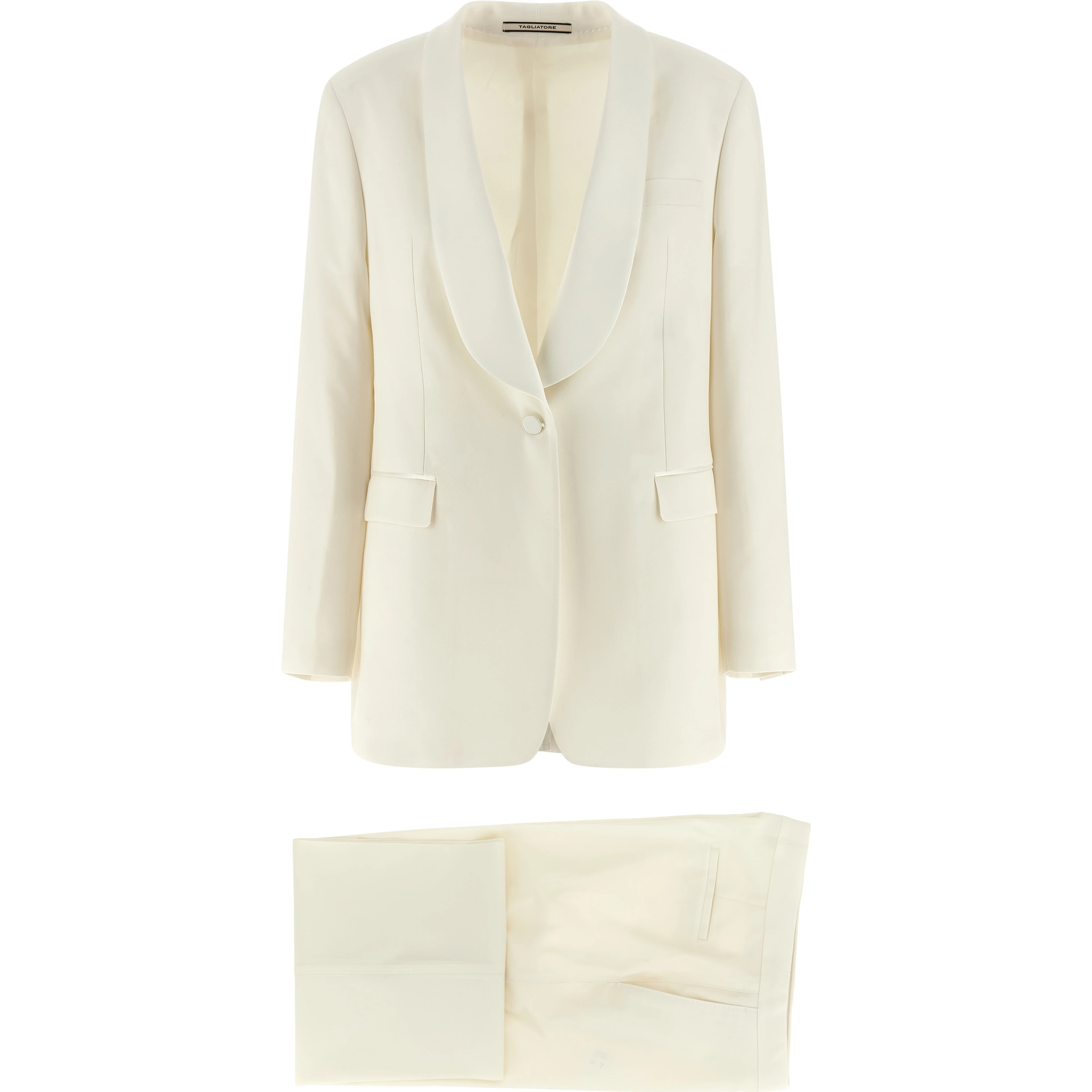 White Virgin Wool Two-Piece Suit