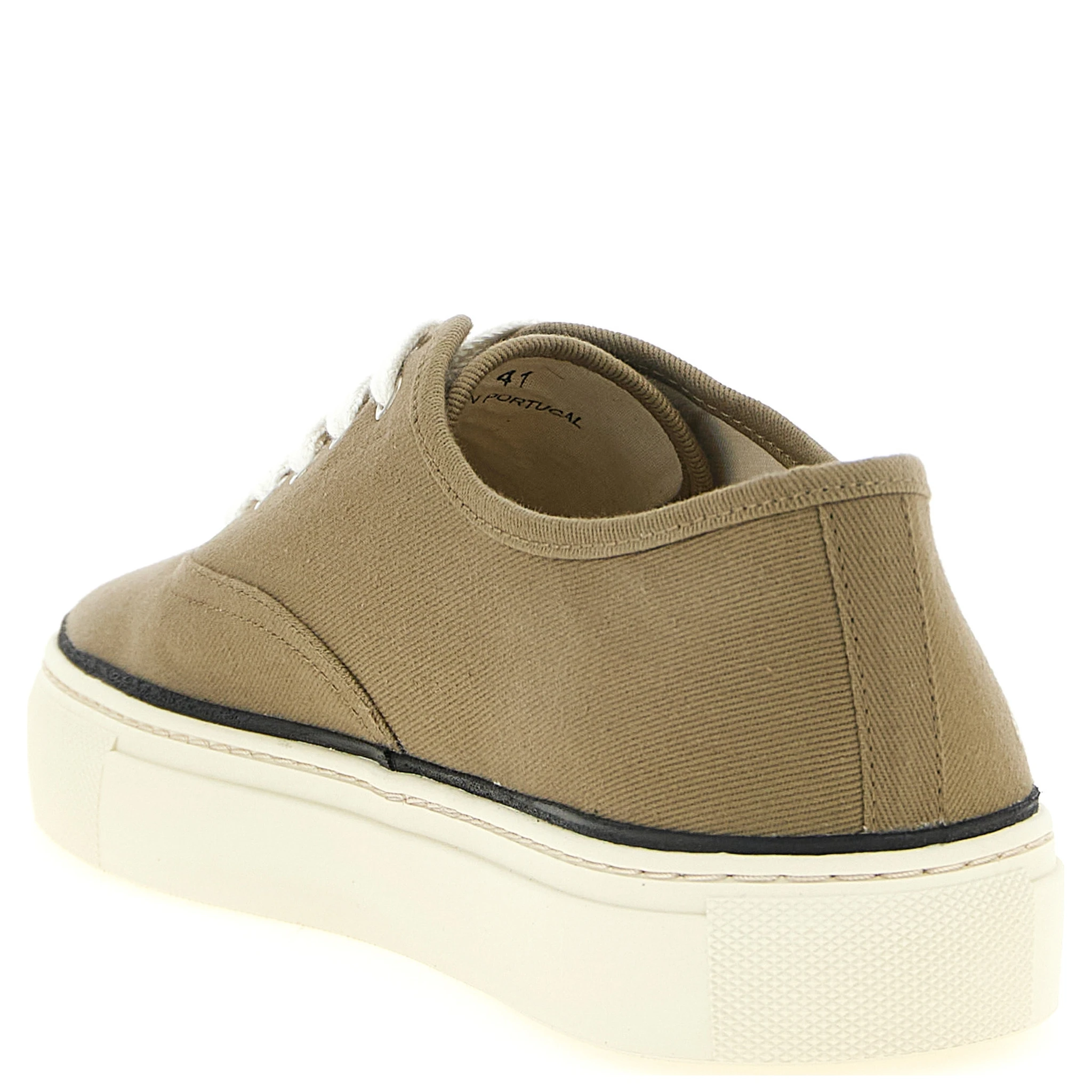 Bicolor Cotton Low Top Sneakers