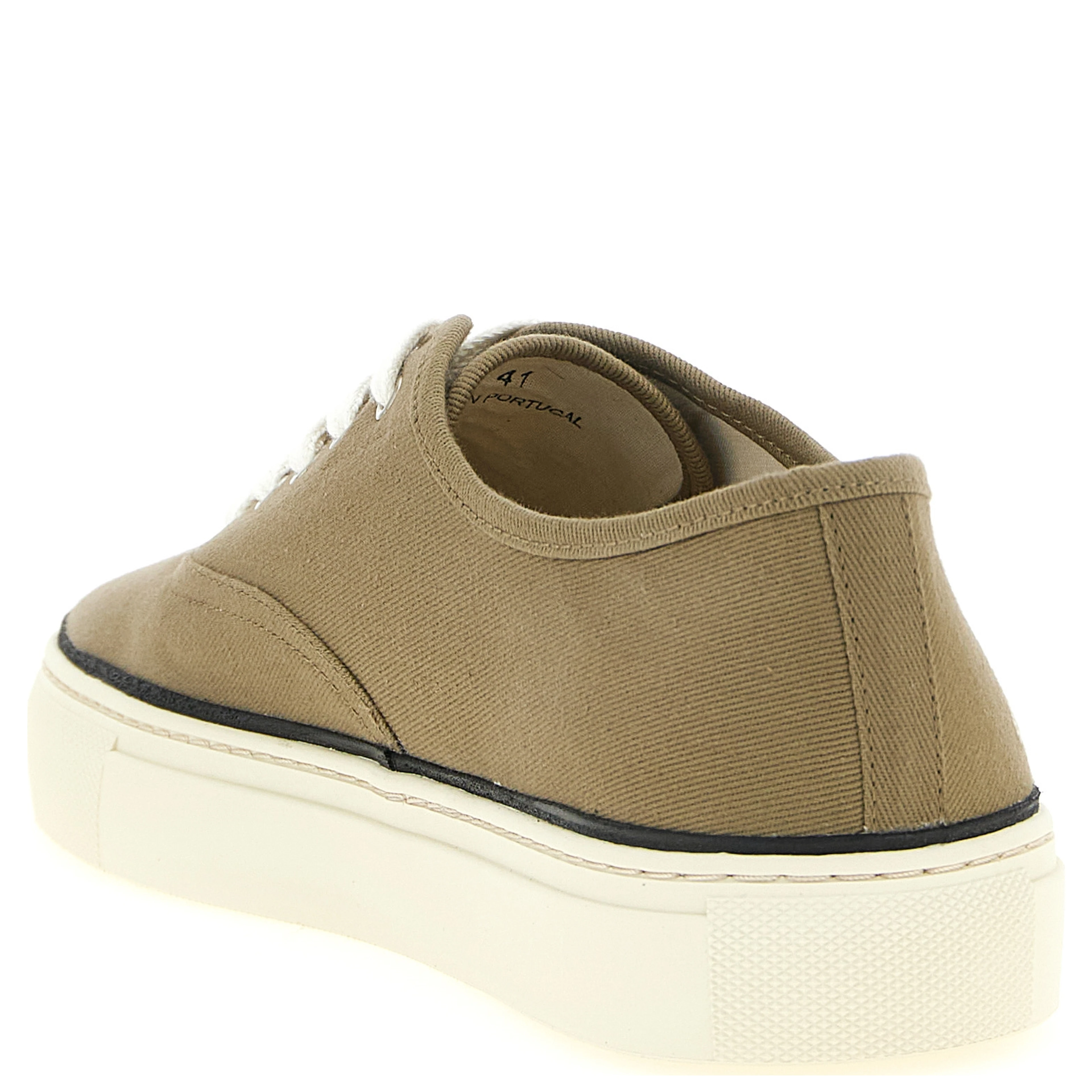 Bicolor Cotton Low Top Sneakers