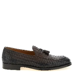 Brown Calfskin Slip-On Loafers