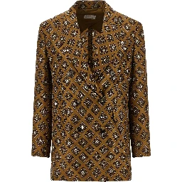 Brown Silk Blazer