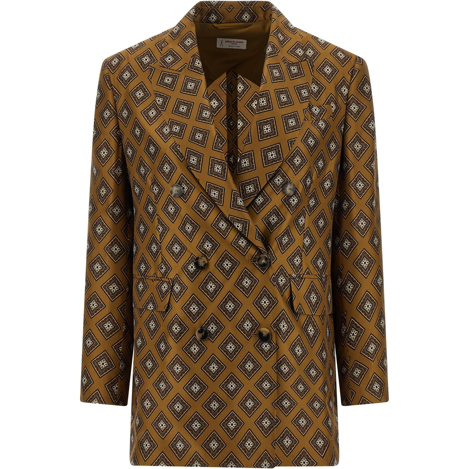 Brown Silk Blazer