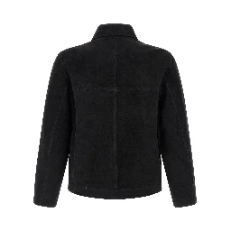 Black Suede Leather Leather Jacket
