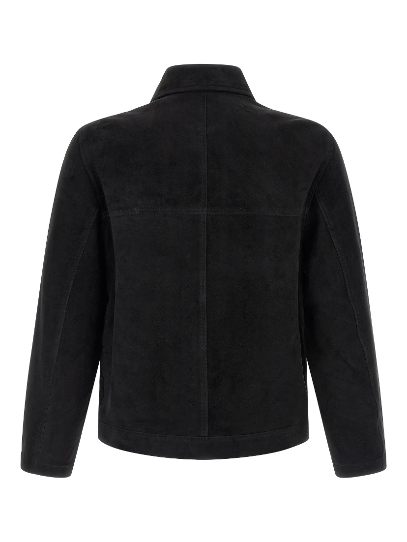 Black Suede Leather Leather Jacket