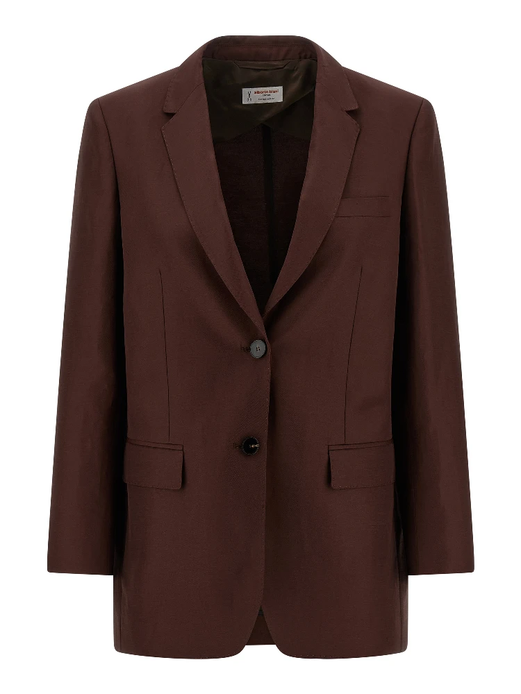 Brown Viscose Blazer