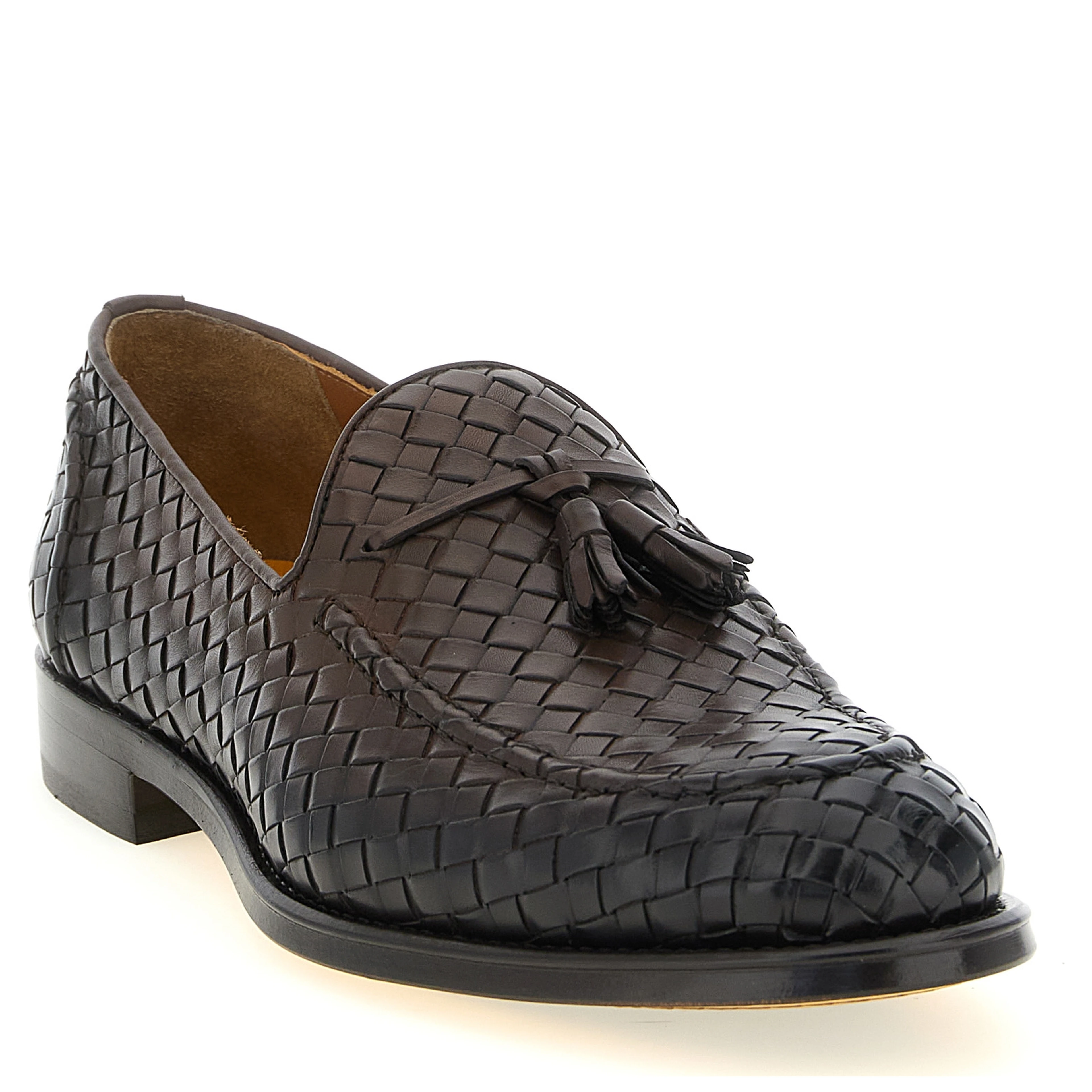 Brown Calfskin Slip-On Loafers