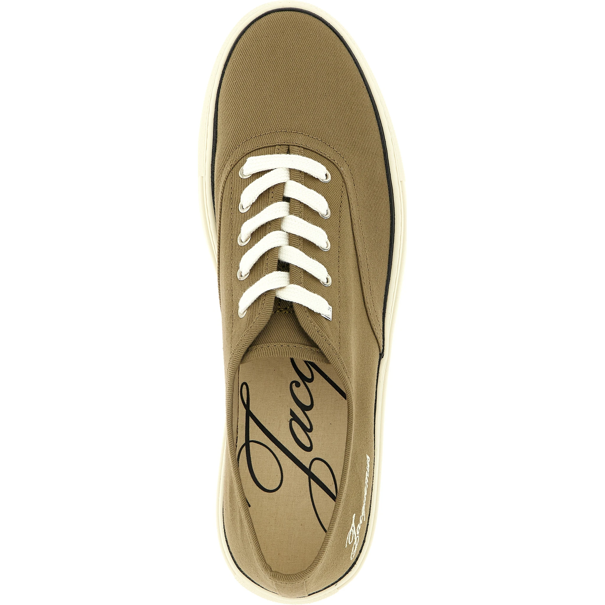 Bicolor Cotton Low Top Sneakers