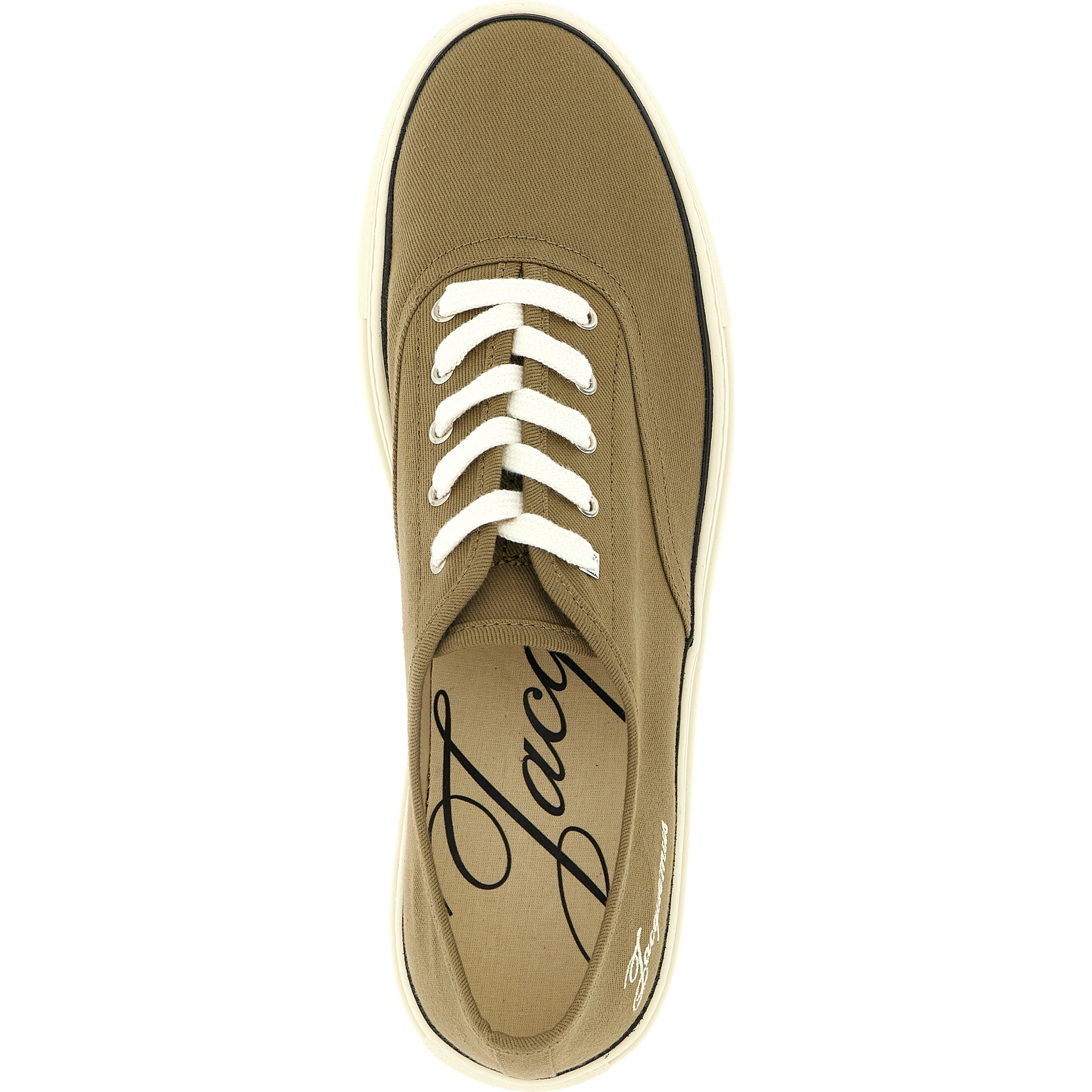 Bicolor Cotton Low Top Sneakers