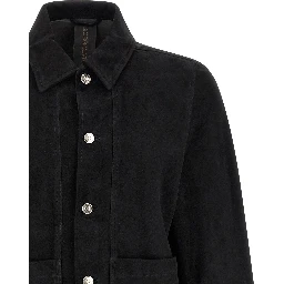 Black Suede Leather Leather Jacket