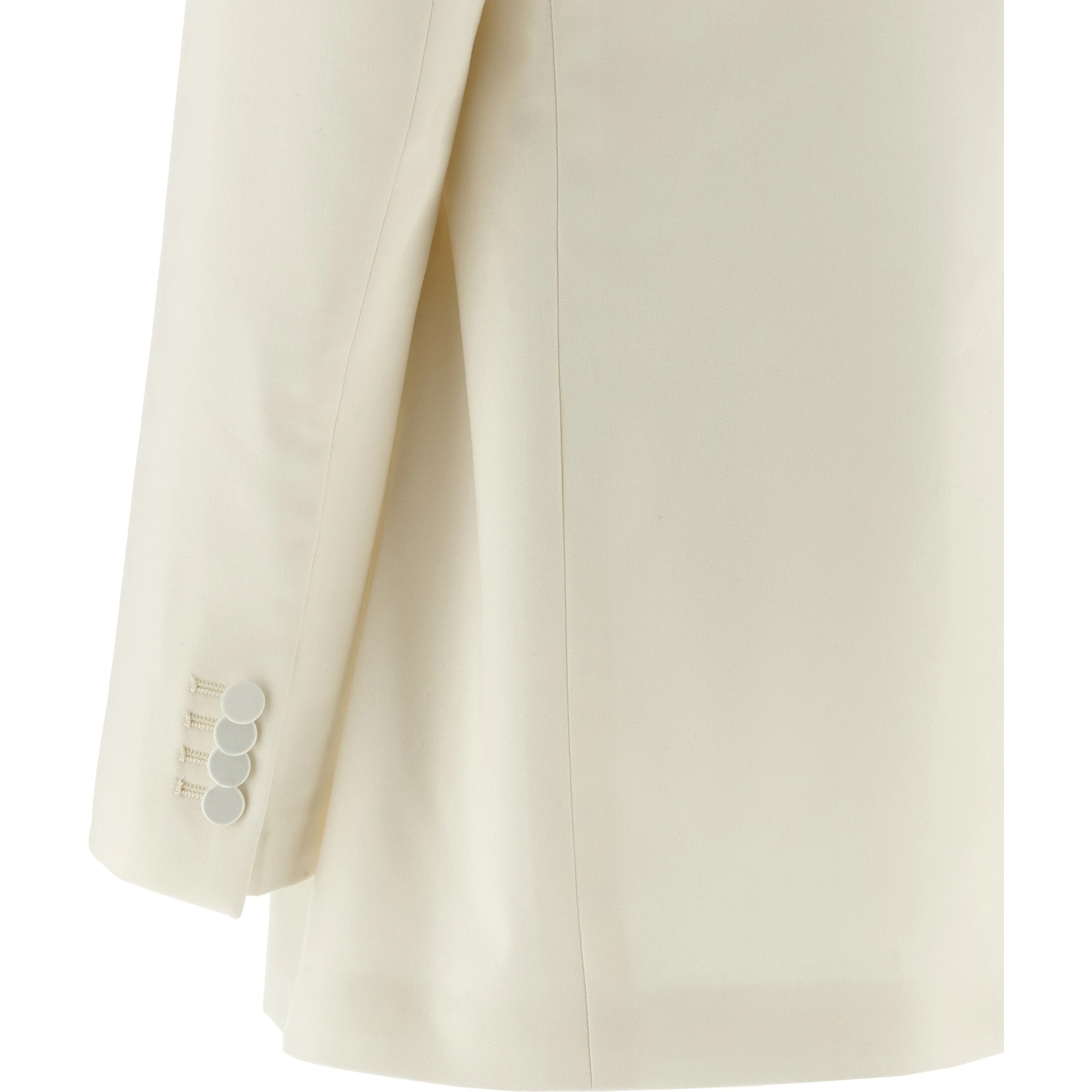 White Virgin Wool Two-Piece Suit
