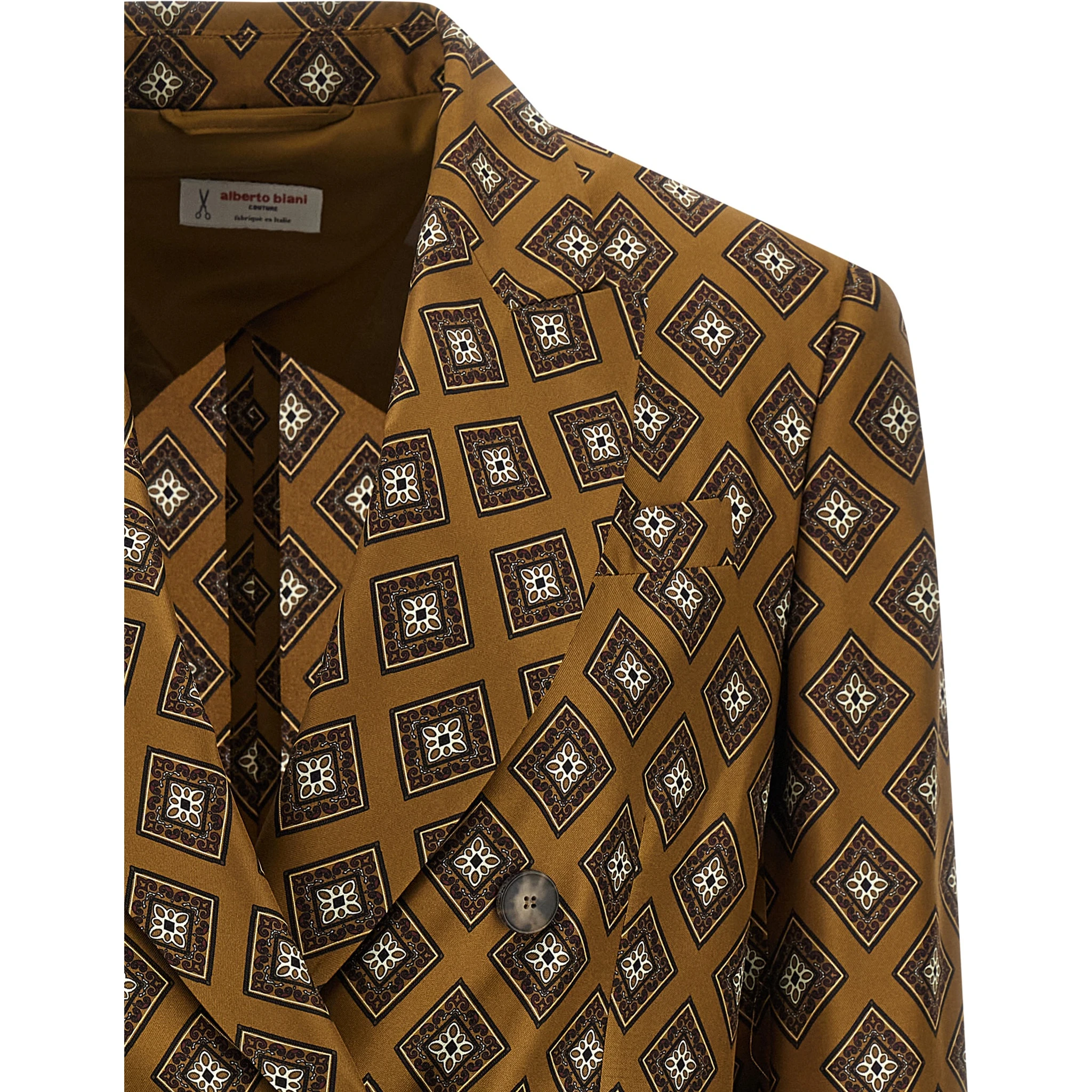 Brown Silk Blazer