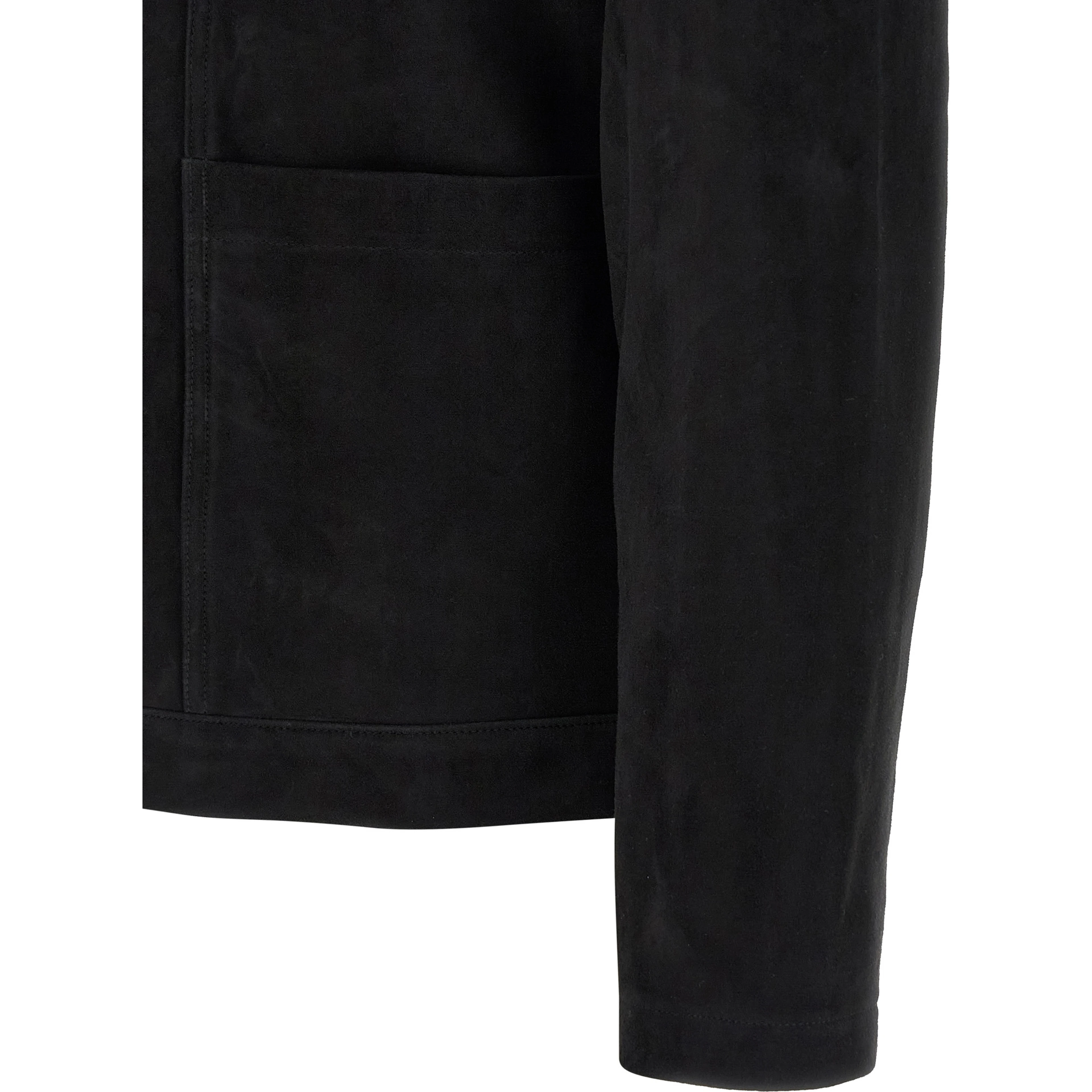 Black Suede Leather Leather Jacket