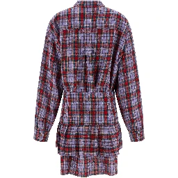 Multicolor Linen Short Dress
