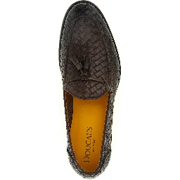 Brown Calfskin Slip-On Loafers