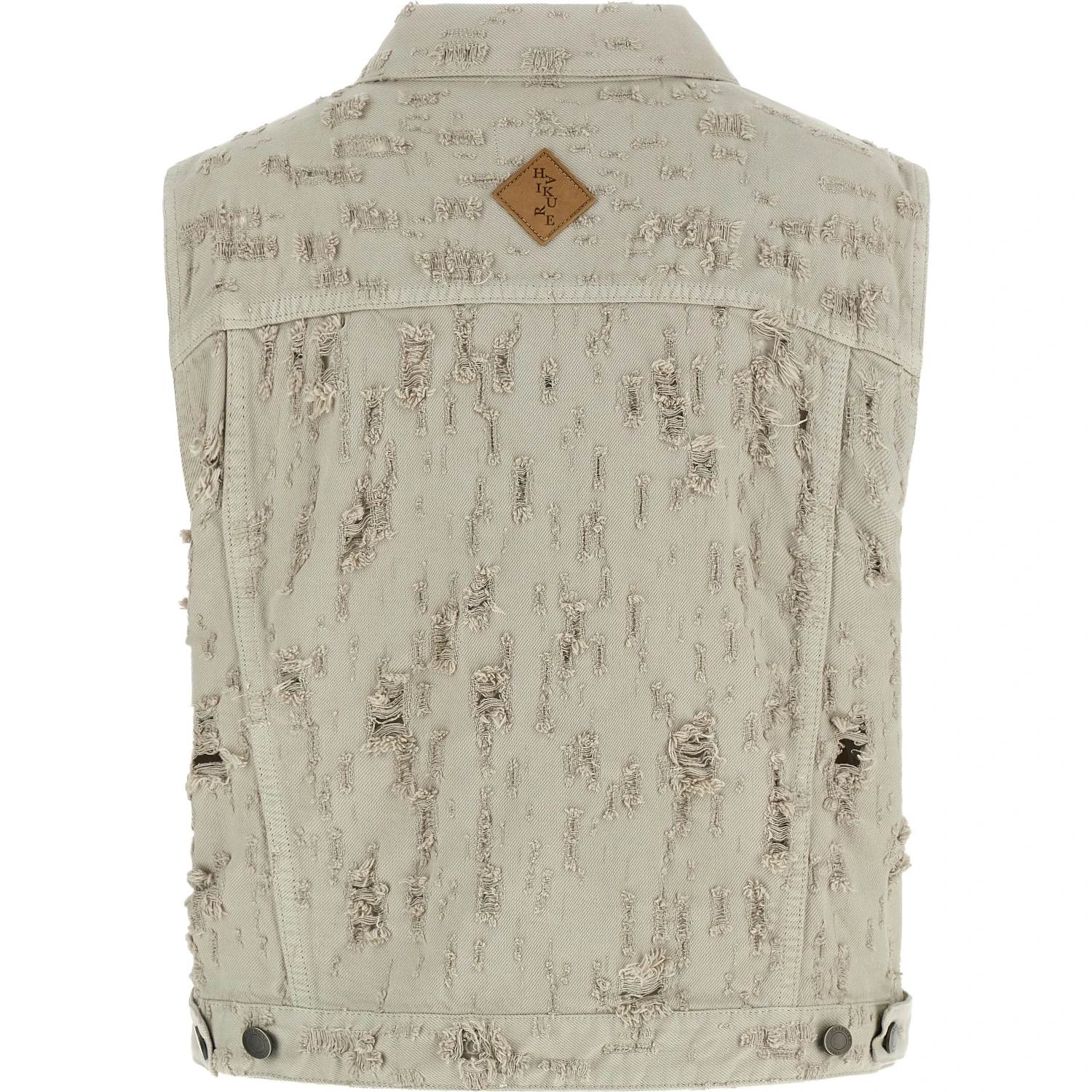 Gray Cotton Sleeveless Jacket
