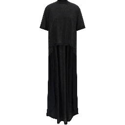 Black Cotton Casual Dress