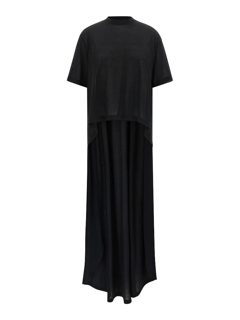 Black Cotton Casual Dress