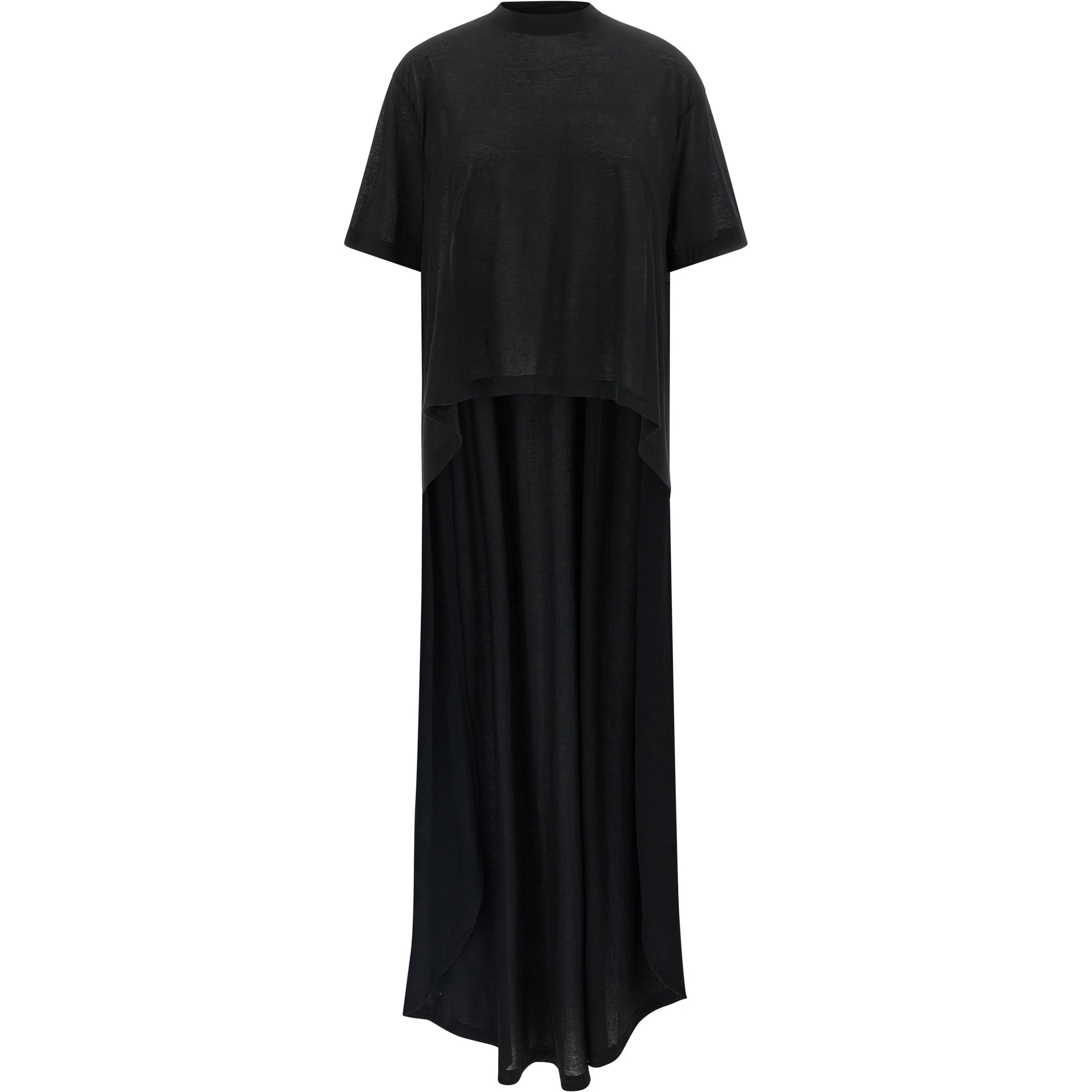 Black Cotton Casual Dress