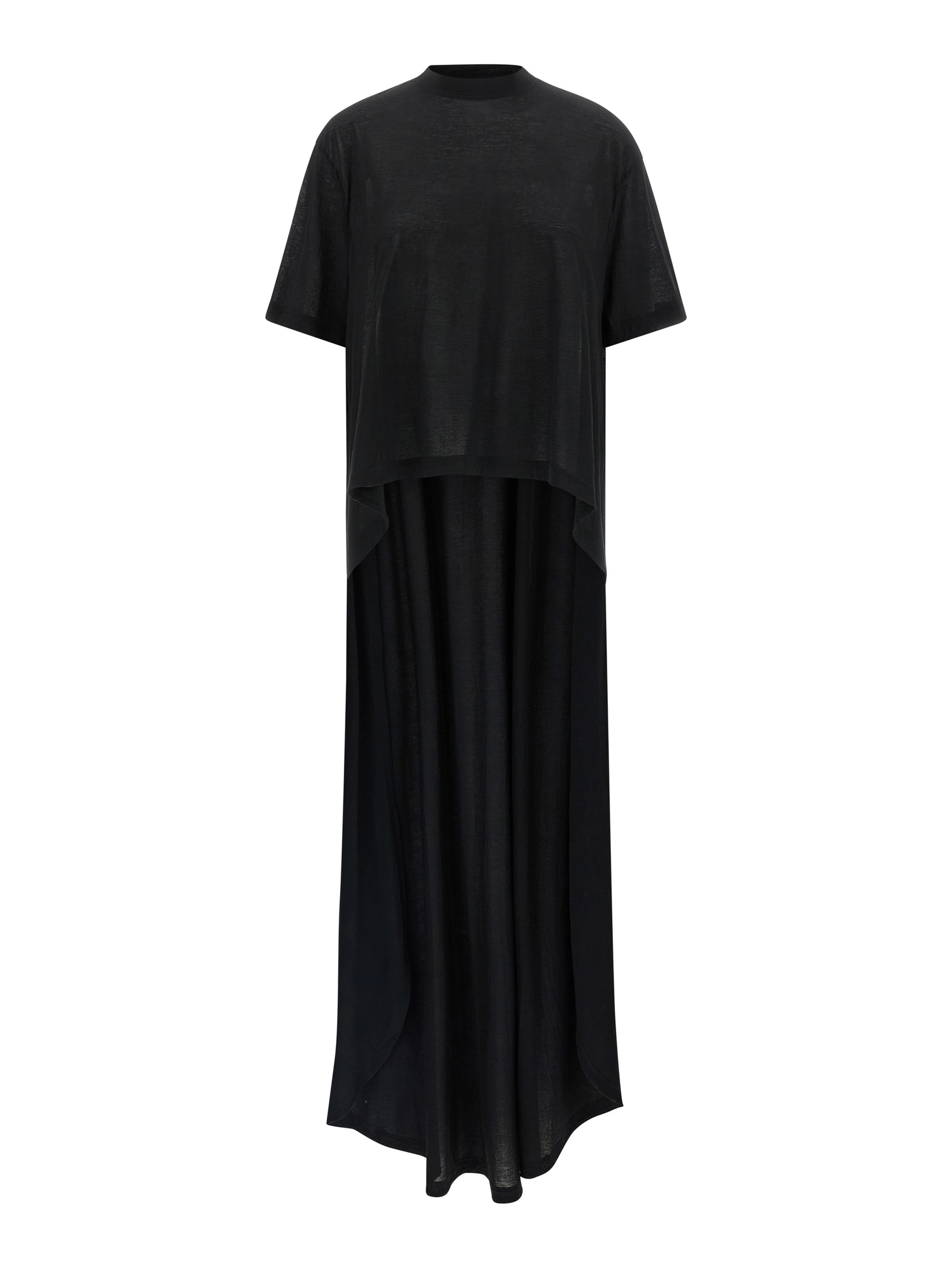 Black Cotton Casual Dress