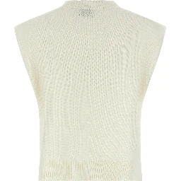 White Cashmere Sleeveless Jacket
