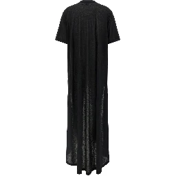 Black Cotton Casual Dress