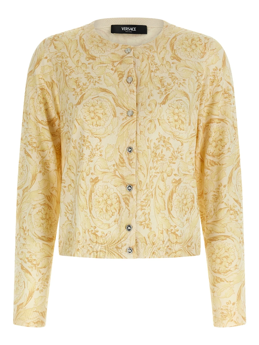 Bicolor Silk Cardigan