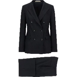 Blue Virgin Wool Two-Piece Suit