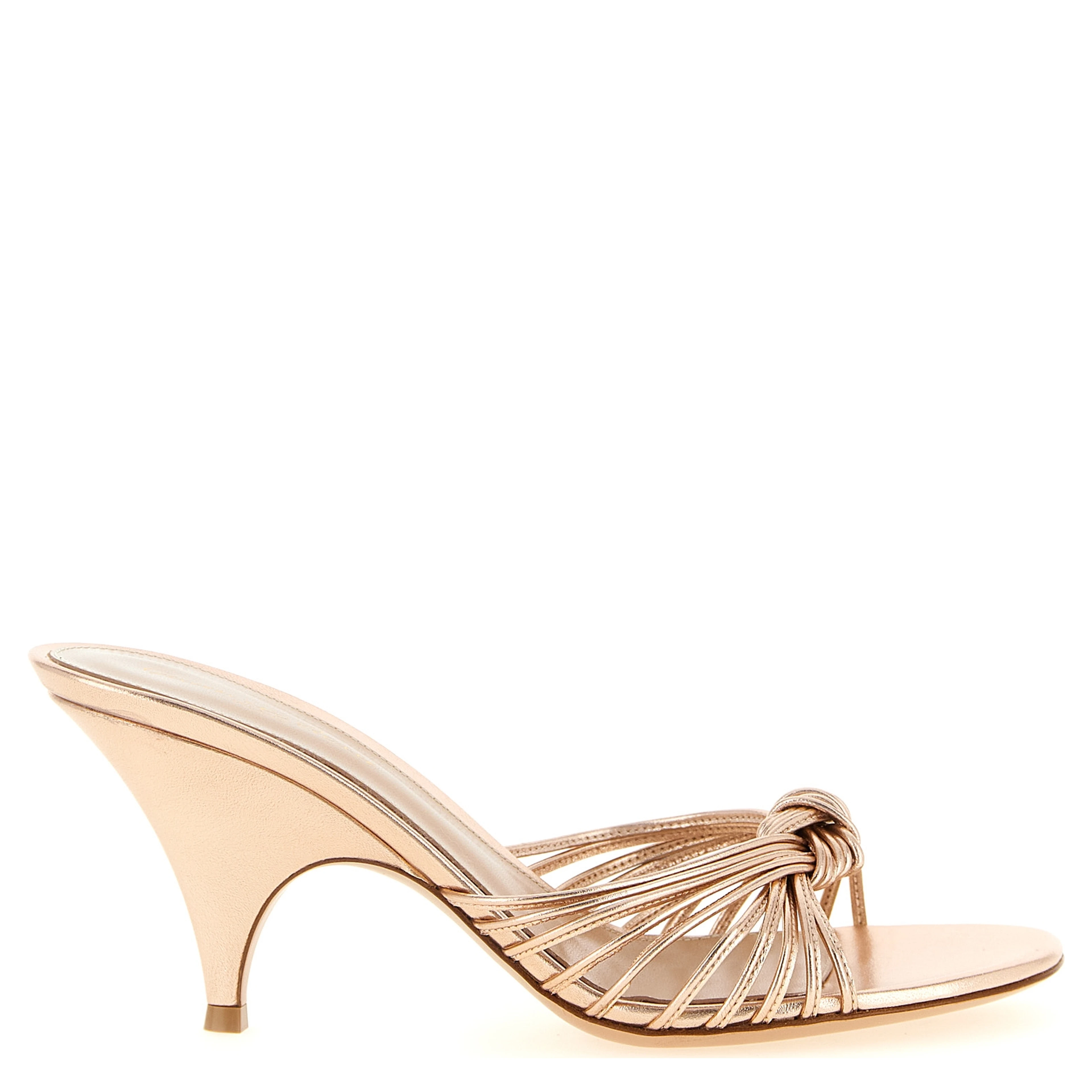 Multicolor Lamb Leather Stiletto Heel Sandals