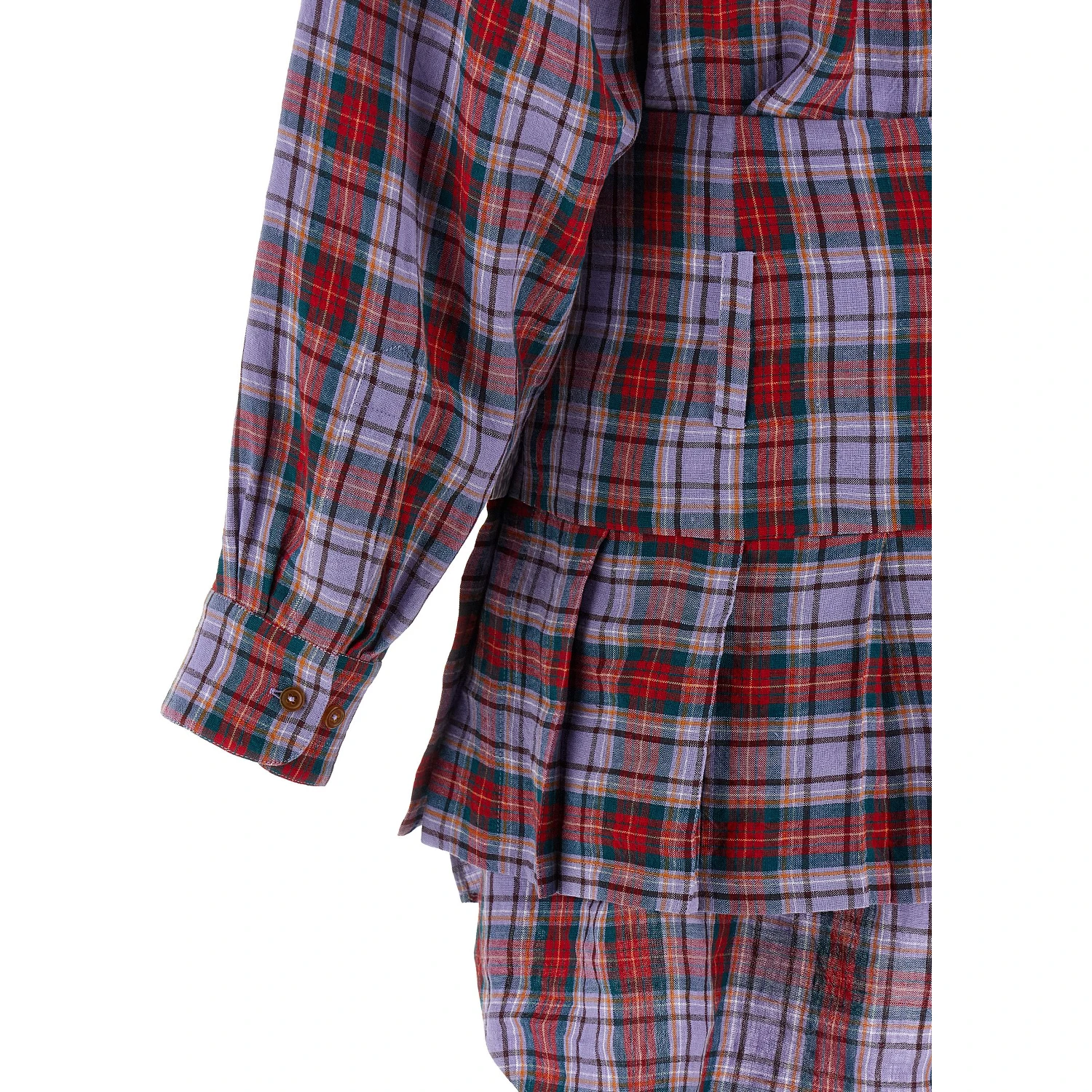 Multicolor Linen Short Dress