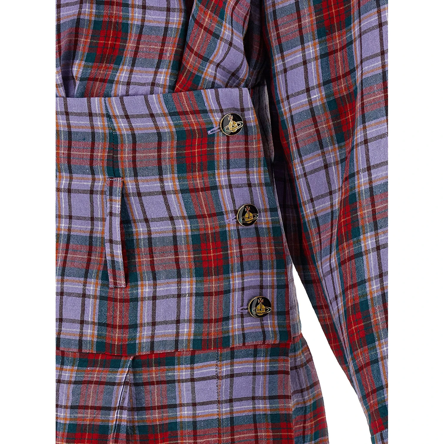 Multicolor Linen Short Dress