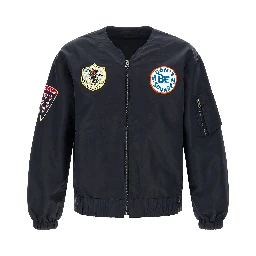 Blue Nylon Bomber