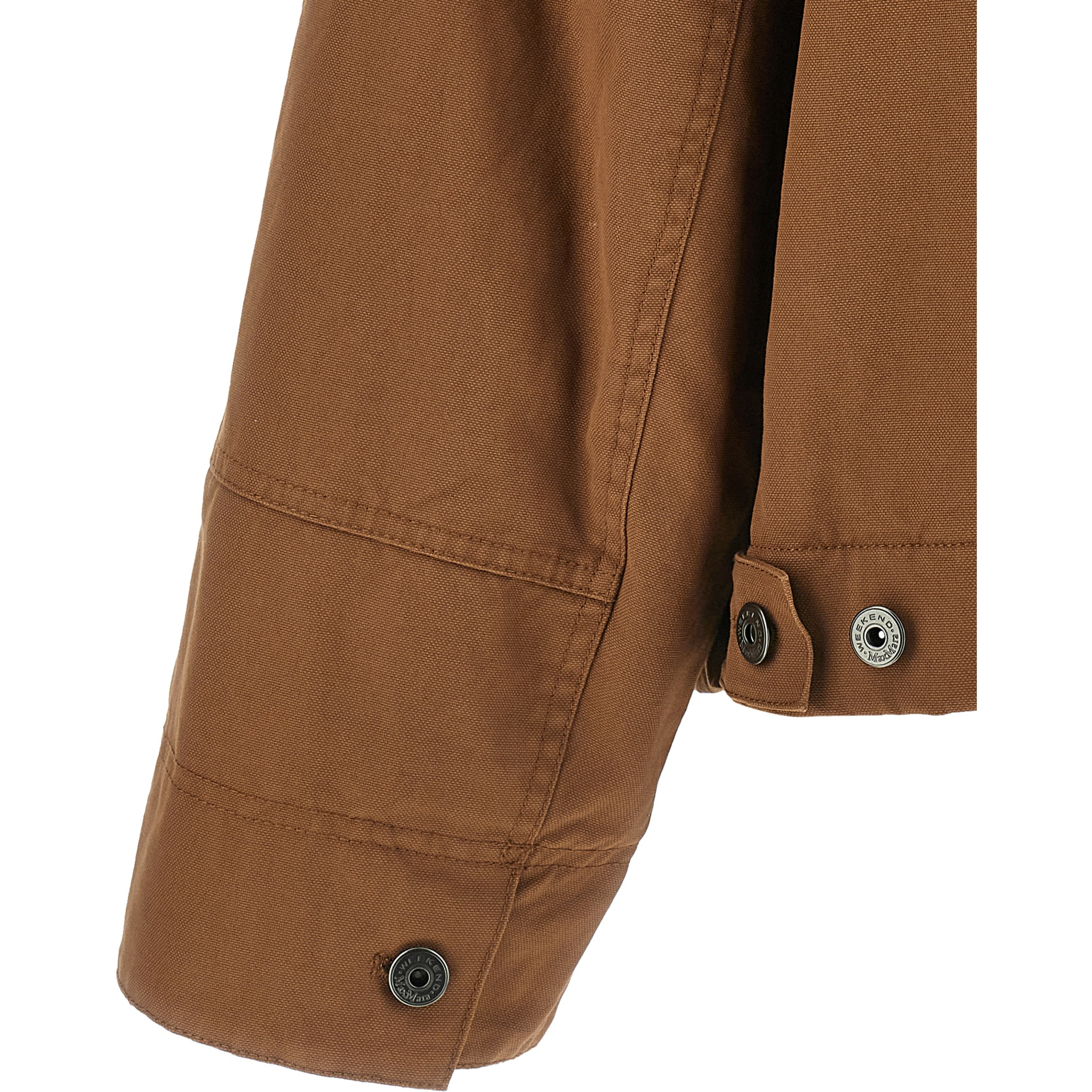 Brown Cotton Full-Length Jacket