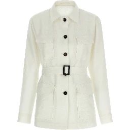 White Linen Shell Jacket