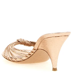 Multicolor Lamb Leather Stiletto Heel Sandals