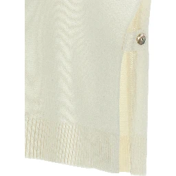 White Cashmere Sleeveless Jacket