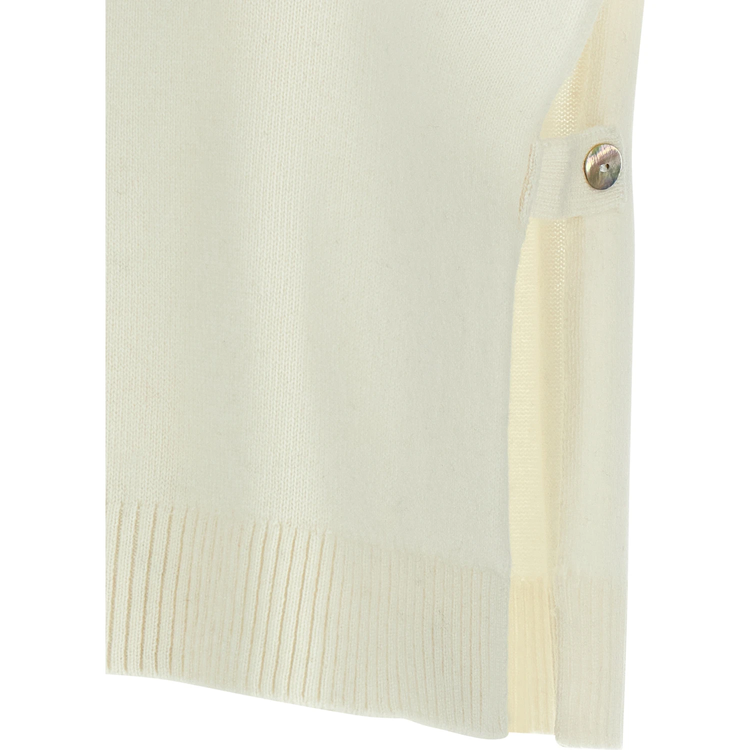 White Cashmere Sleeveless Jacket