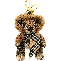Beige Wool Keychain