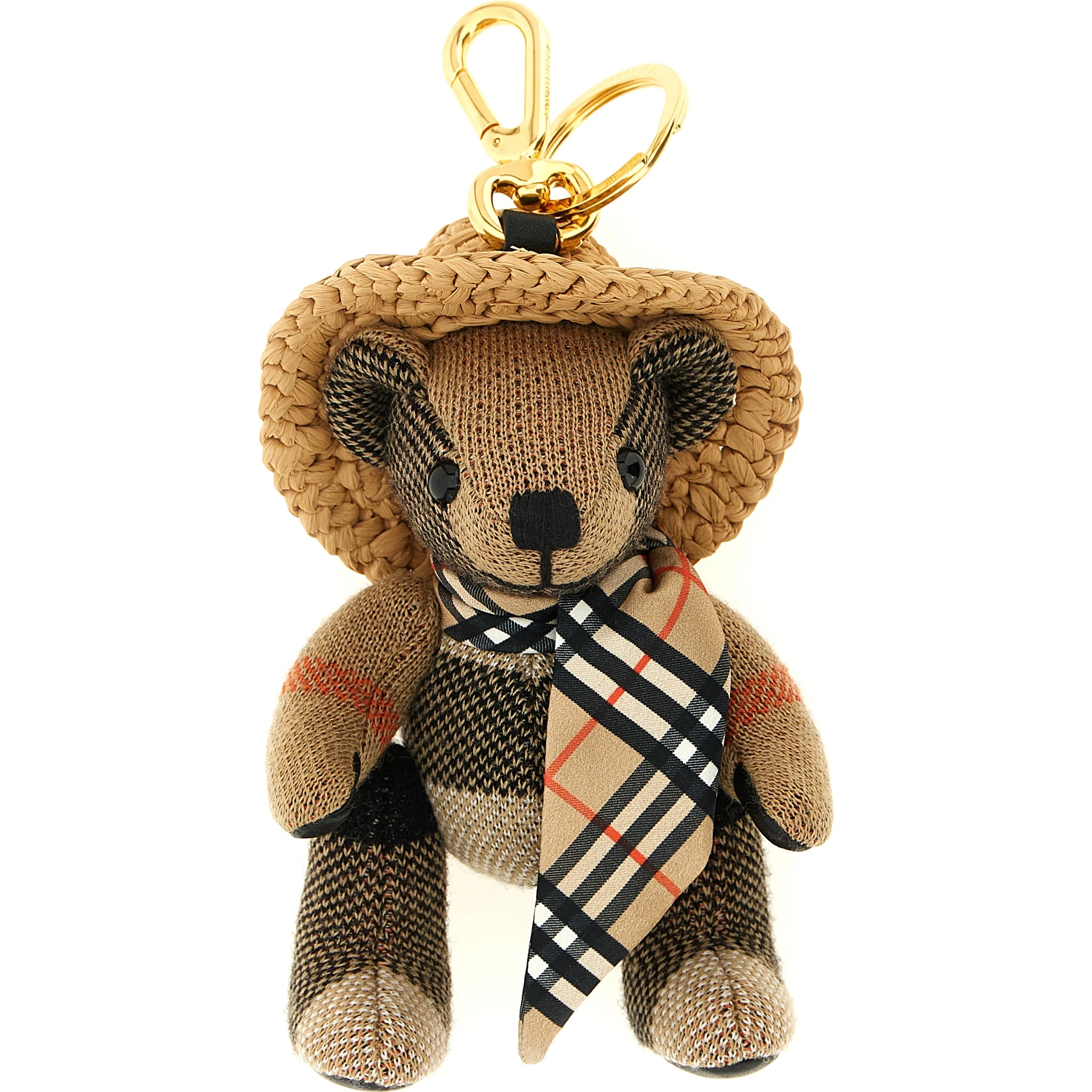 Beige Wool Keychain