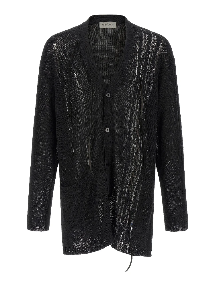 Black Linen Cardigan