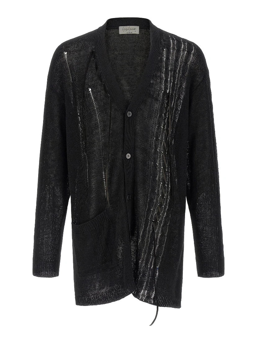 Black Linen Cardigan