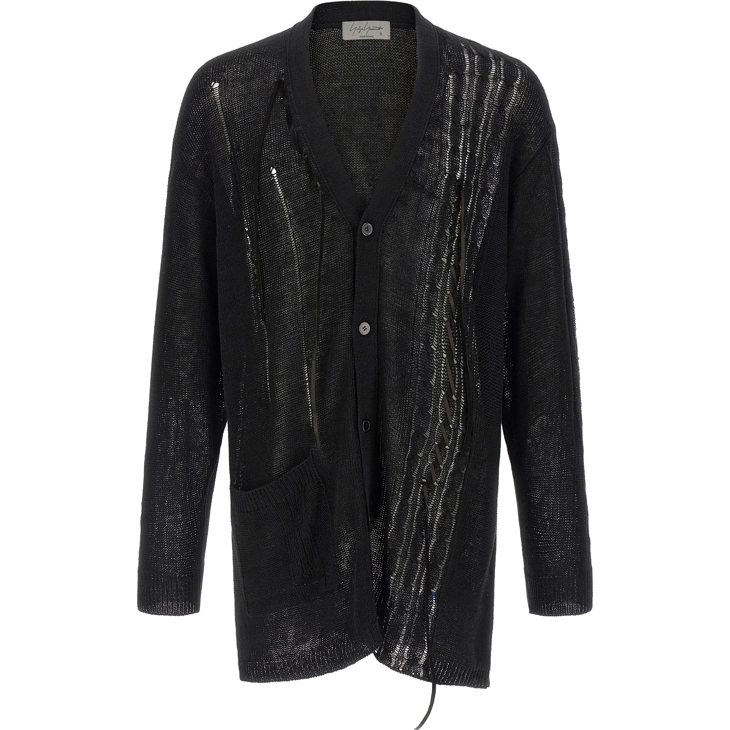 Black Linen Cardigan