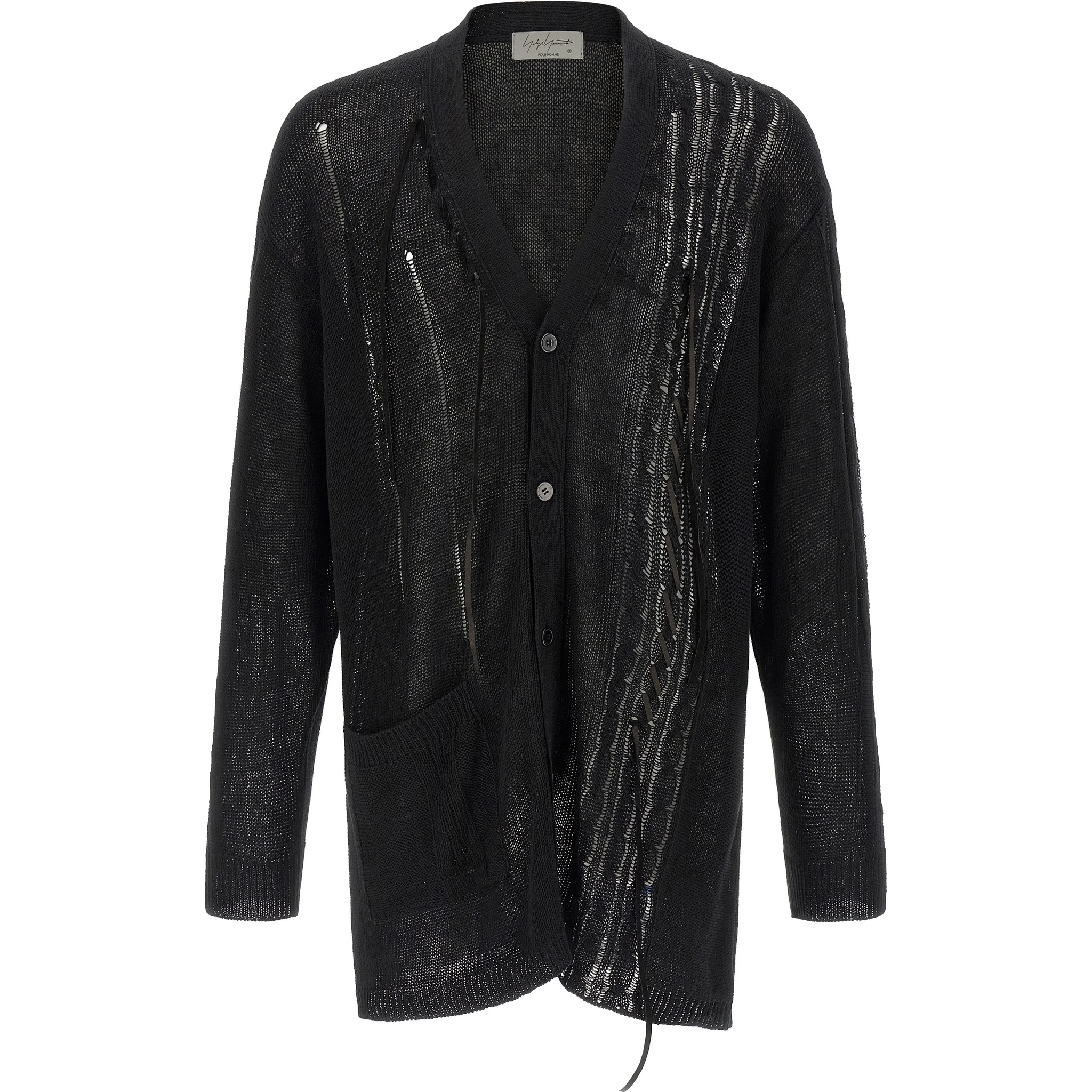 Black Linen Cardigan