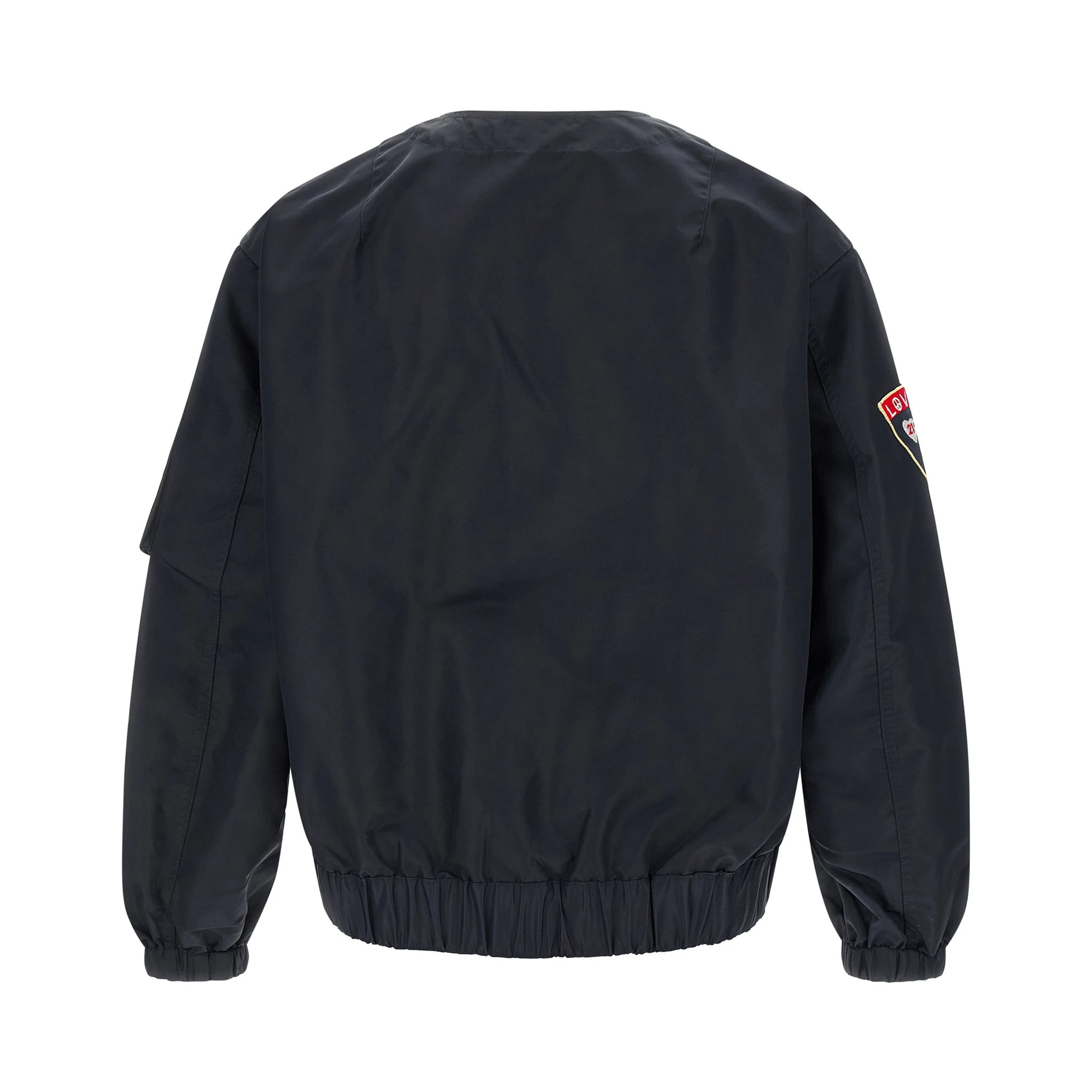 Blue Nylon Bomber