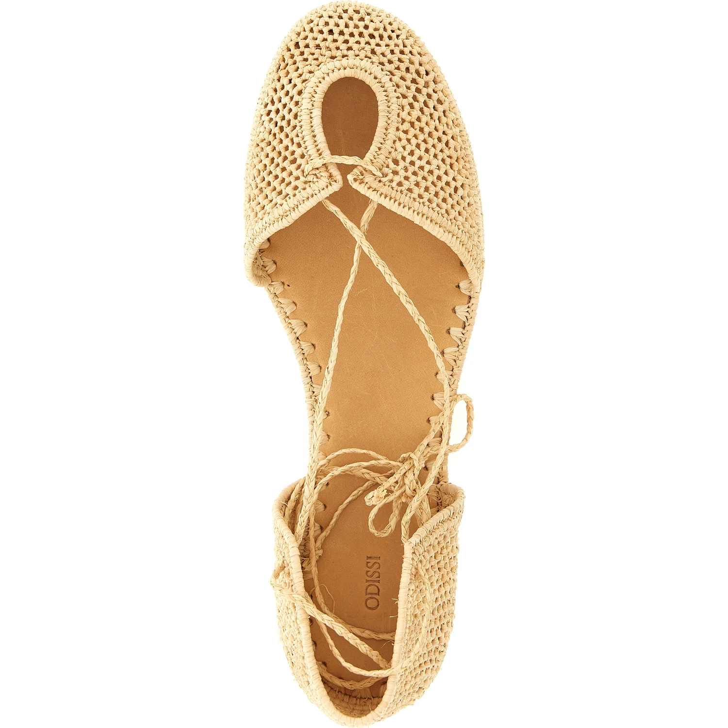 Beige Viscose Ballet Flats