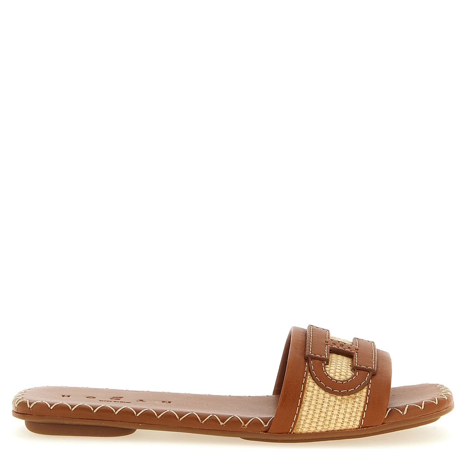 Brown Cotton Slides