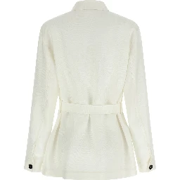 White Linen Shell Jacket