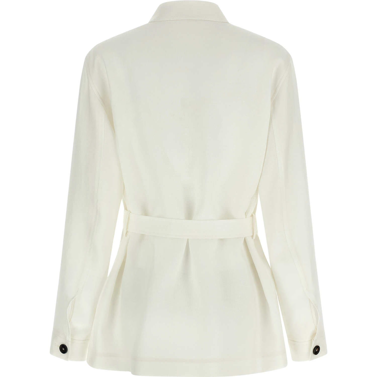 White Linen Shell Jacket