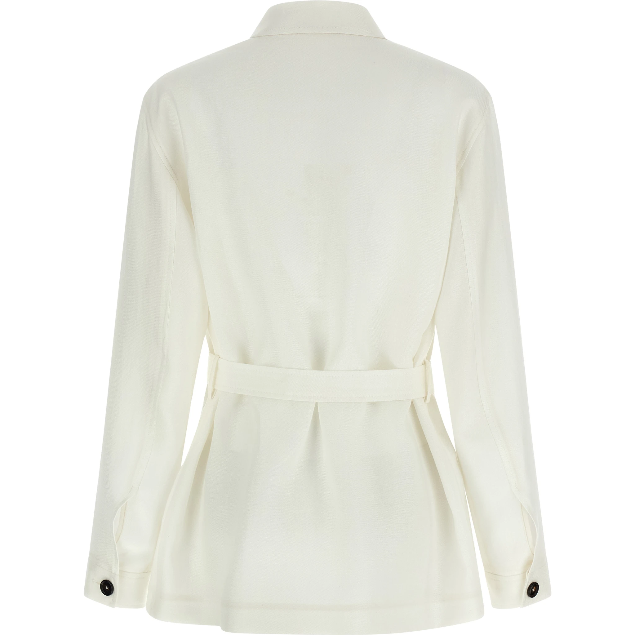 White Linen Shell Jacket
